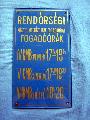 KMB fogadrk felirat, festett vegtbla a 70-es vekbl, IV.kerletben volt hasznlva